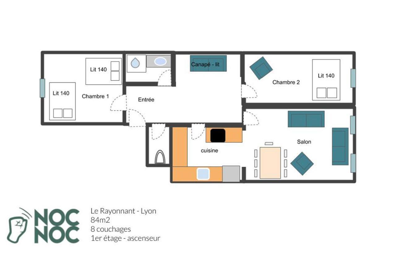 Nocnoc - Le Rayonnant Apartment Lyon Ngoại thất bức ảnh